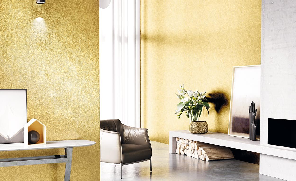 Benátska omietka - Grimani - dekoratívna povrchová úprava pre interiéry - pre rôzne povrchy - s kovovým vzhľadom.
